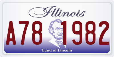 IL license plate A781982