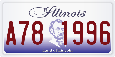 IL license plate A781996