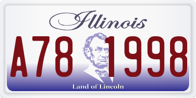 IL license plate A781998