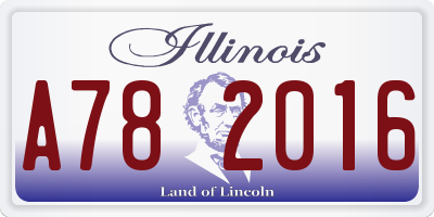 IL license plate A782016
