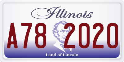 IL license plate A782020