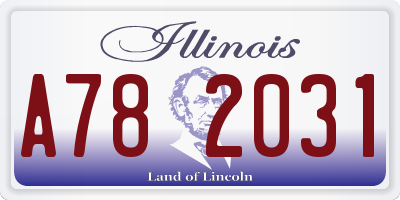 IL license plate A782031