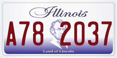 IL license plate A782037