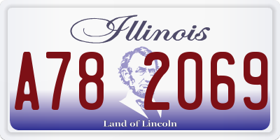 IL license plate A782069