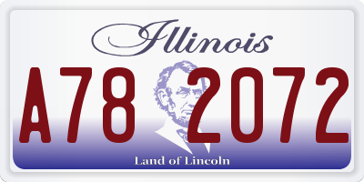 IL license plate A782072