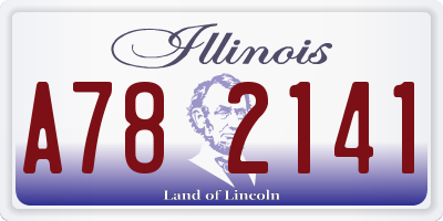 IL license plate A782141