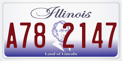 IL license plate A782147