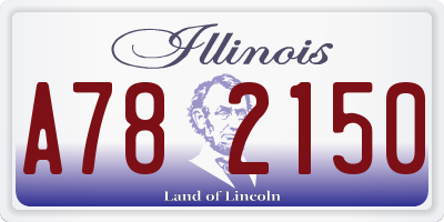 IL license plate A782150