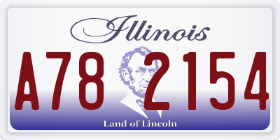 IL license plate A782154