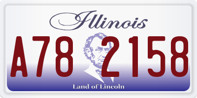IL license plate A782158