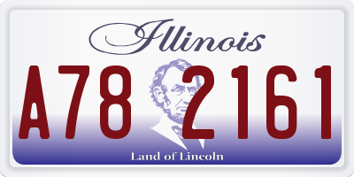 IL license plate A782161