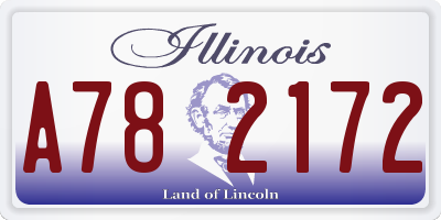 IL license plate A782172