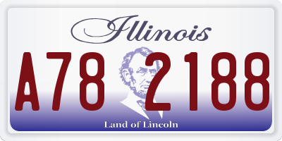 IL license plate A782188