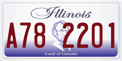 IL license plate A782201