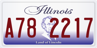 IL license plate A782217