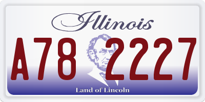 IL license plate A782227