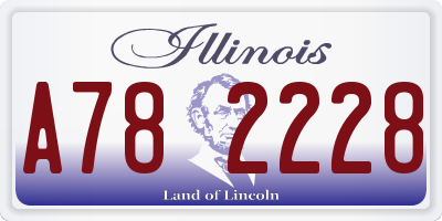 IL license plate A782228