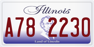 IL license plate A782230