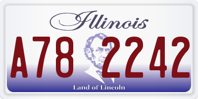 IL license plate A782242