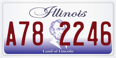 IL license plate A782246