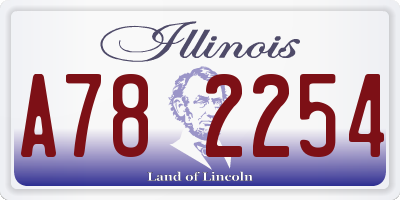 IL license plate A782254