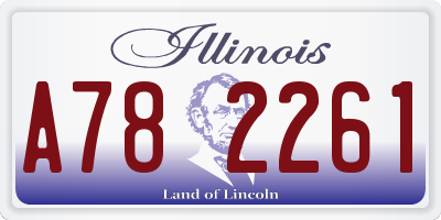 IL license plate A782261