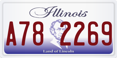 IL license plate A782269