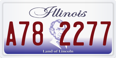 IL license plate A782277
