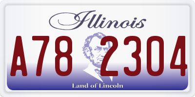 IL license plate A782304