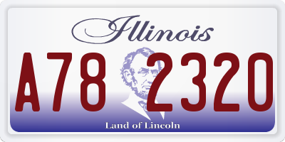 IL license plate A782320