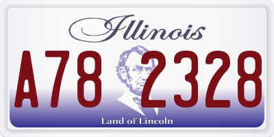 IL license plate A782328