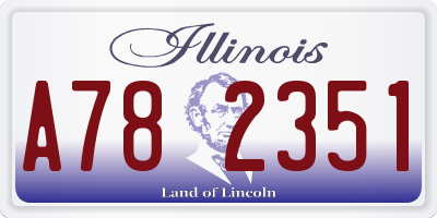 IL license plate A782351