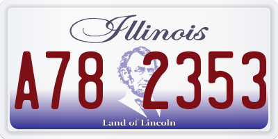 IL license plate A782353