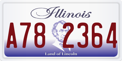 IL license plate A782364