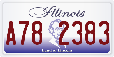 IL license plate A782383