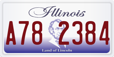 IL license plate A782384