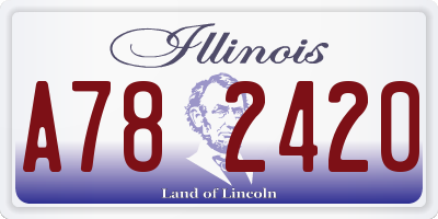 IL license plate A782420