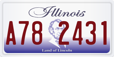 IL license plate A782431