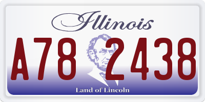 IL license plate A782438