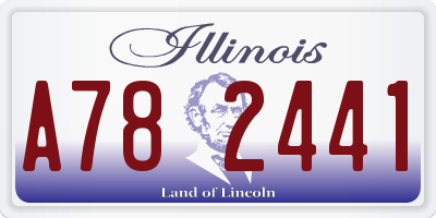 IL license plate A782441