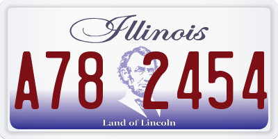 IL license plate A782454