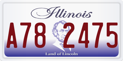IL license plate A782475