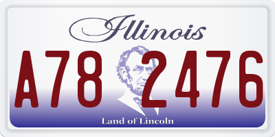 IL license plate A782476