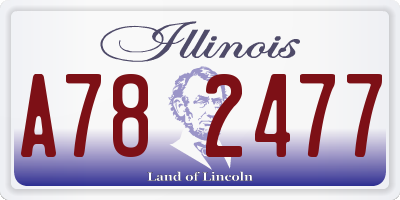 IL license plate A782477