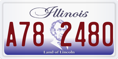 IL license plate A782480
