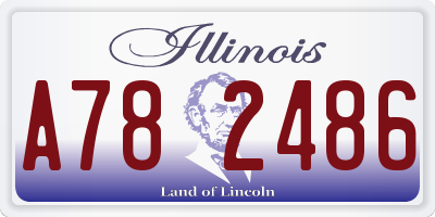 IL license plate A782486