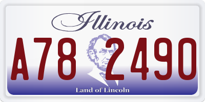 IL license plate A782490