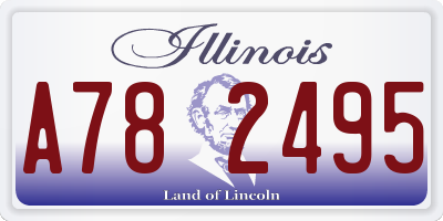 IL license plate A782495
