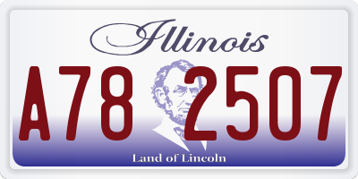 IL license plate A782507