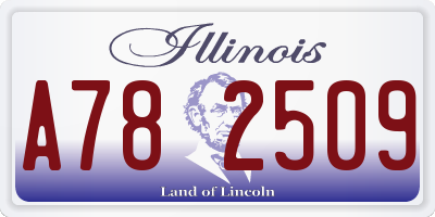 IL license plate A782509